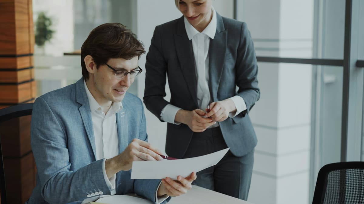 Trade professionals preparing a live deal together